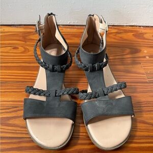 Stylish Black Braided Sandals